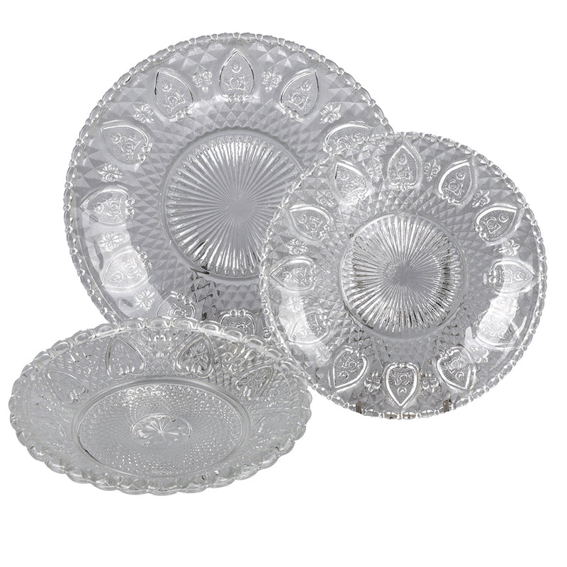 Servizio Piatti 18 Pezzi in Vetro VdE Tivoli 1996 Le Sacre Coeur