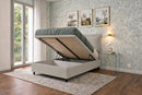 Letto 1 Piazza e Mezza Contenitore Imbottito Similpelle Tortora Boxmax Testata Soft Varie Misure
