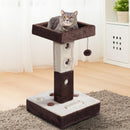 Struttura Tiragraffi per Gatti con Palline e Topolini Crema e Marrone 35x35x60.5 cm 
