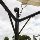 Gazebo a Farfalla 4x4m in Acciaio Telo in Poliestere Kraus Otto Bianco