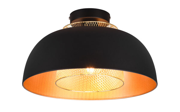 online Plafoniera da Interno Attacco E27 in Metallo Nero Opaco