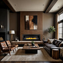 Camino a Bioetanolo da Parete 120x15x41 cm Siena 120 Nero