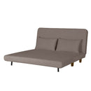 Divano Letto 2 Posti 146x91x82 cm in Tessuto Tortora Scuro