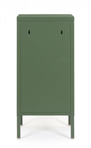 Comodino 1 Anta 40x35x76 cm Cambridge in Acciaio Verde