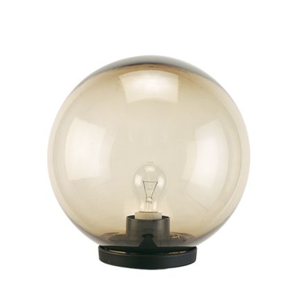 Lampada Testa Palo a Sfera Fume Diametro 25Cm Colore Nero per Esterno Linea Globo Sovil