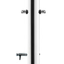 Doccia da Giardino Doppia 2 Rubinetti e Lavapiedi ATI Docce MUL-2R Inox Anodizzato