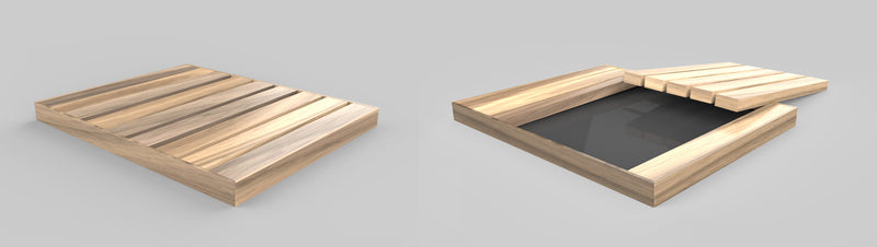 Piatto Doccia da Esterno 100x80 cm in Legno di Okumè Arkema Naturale