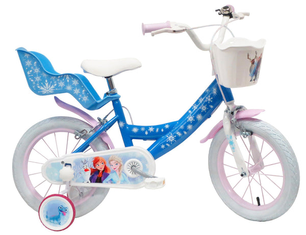 acquista Bicicletta per Bambina 14"" 2 Freni Disney Frozen Azzurra