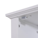 Mobile a Colonna da Bagno Salvaspazio con Specchio in Legno Bianco 40x30x170 cm 