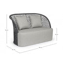 Divano 2 Posti 150x81x93h cm con Cuscini Cuyen Antracite