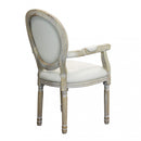 Poltrona Constance in Tessuto 55x46x96 h cm in Legno Beige