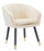 Sessel Paris 62x58x78 cm aus Sponge Wood Metal und cremefarbenem und goldfarbenem Polyester
