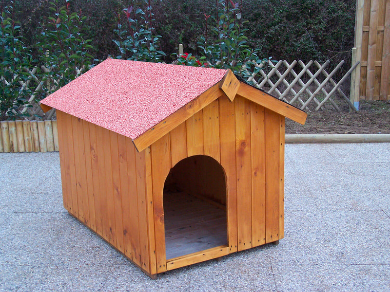 Cuccia per Cani Taglia Media 80x120x85 cm in Legno Naturale 