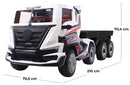 Camion Elettrico Truck con Rimorchio per Bambini 12V RC Bianco