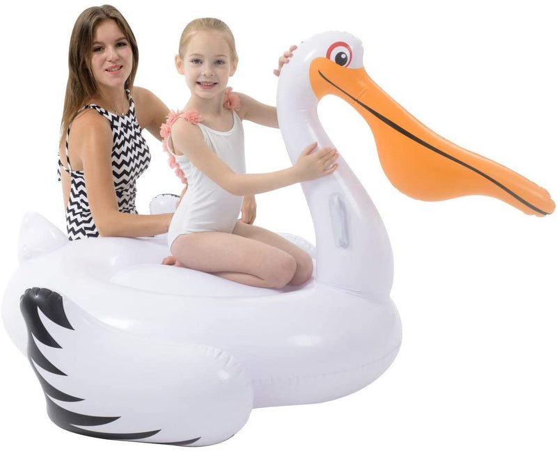 Pellicano Gonfiabile 128x115x84cm in Vinile Jilong 37452 Bianco