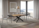 Tavolo Allungabile 180/280x90 cm Versalux Rovere Scortecciato Gambe Antracite      