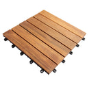 Set 39 Mattonelle da Giardino 30x30x2,5 cm ad Incastro Autobloccante Effetto Legno  