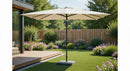 Ombrellone da Giardino 4x3 m Palo Ø48 mm in Acciaio e Poliestere Ecrù