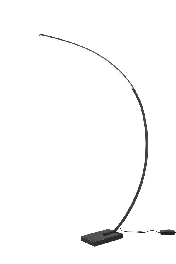 online LED-Stehleuchte für den Innenbereich aus mattschwarzem Metall