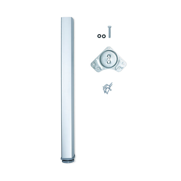 sconto Emuca Verstellbare Beine für Fitwid H 710 Tisch aus matt eloxiertem Aluminium