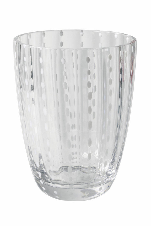 Set mit 6 Wassergläsern aus Glas mit Tupfen und gewellter Oberfläche 300 ml Villa d'Este Home Tivoli Kalahari online