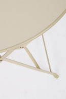 Set 3 Pezzi Bistrot da Giardino con Tavolo e 2 Sedie in Acciaio Verniciato Austin Gypsum  