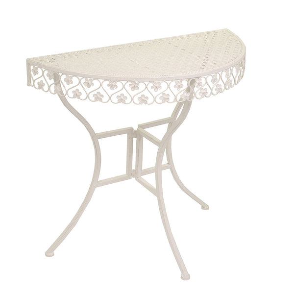 Mezzaluna Metall Couchtisch 80x36x74cm Adami Letizia Weiß online