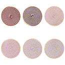 Set 6 Tovagliette Ø38 cm  in Paglia e Carta VdE Tivoli 1996 Spiral