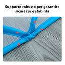 Zanzariera per Letto Pieghevole 190x135 cm Esagonale a Rete Nylon Blu