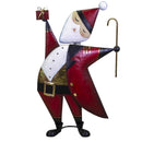 Babbo natale in metallo rosso cm 70,5x23xh110