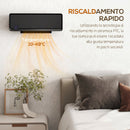 Riscaldatore Elettrico da Parete 56x18,5x11,7 cm a 3 Modalità con Timer 12h in PP e PA Nero      