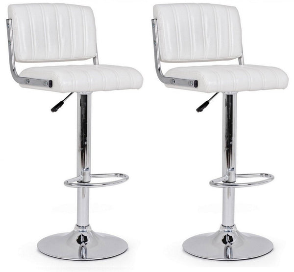 prezzo Set 2 Sgabelli Bar 46x51,5x88,5/109,5h cm Barclay Bianco