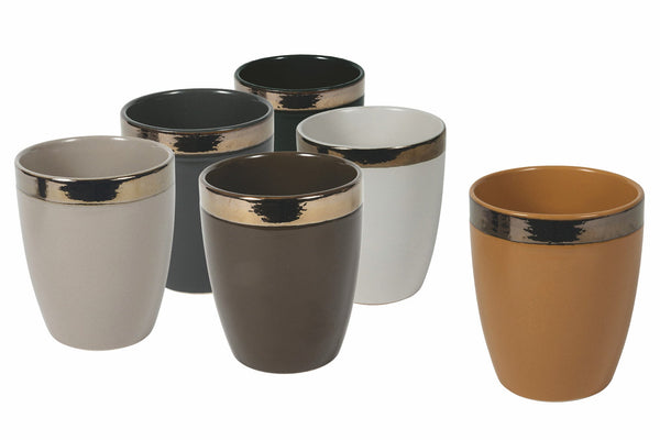 Set mit 6 Wassergläsern aus Steinzeug 330 ml Villa d'Este Home Tivoli Naima sconto