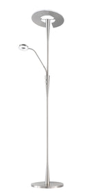 Piantana da Interno a LED in Metallo Nickel Opaco