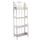 Scaffale per Piante in Metallo 4 Piani 59x31H164cm Aprilia Beige