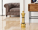 Regina da Scacchi 15x50x15 cm in Poliresina Oro/Nero