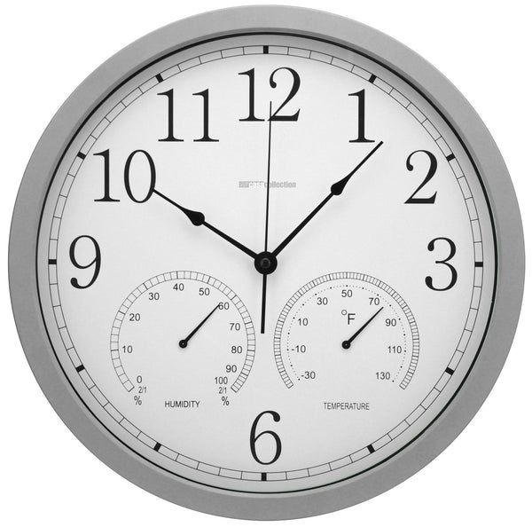 Wanduhr Ø35x4 cm aus Kunststoff und weißem und grauem Glas acquista