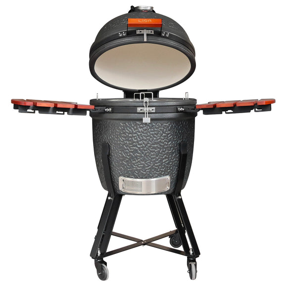 Barbecue a Carbone Carbonella Ø54,7 cm in Ceramica di Mullite con Supporto Kamado Lisa Luxury 21” Nero prezzo