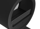 Camino a Bioetanolo da Pavimento 72,5x100x37,5 cm Incyrcle 2Side Stand Nero con Vetro