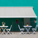 Tenda da Sole Motorizzata 4,5x3m con LED Tessuto Acrilico Kraus Genziana Ecrù