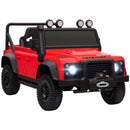 Macchina Elettrica per Bambini Licenza Ufficiale Land Rover Defender 12V con Telecomando Rosso  