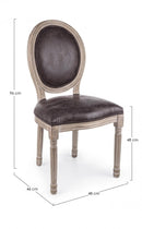 Set 2 Sedie 48x46x96h cm Mathilde Dark 