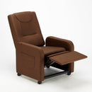 Poltrona Relax Reclinabile Manuale 62x71x100 cm in Tessuto Marrone