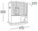 Stufa a Combustibile Liquido Portatile 3000W Karlsen Tosai 360 Grigia