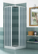 Box Doccia 2 Ante a Soffietto Apertura Angolare In PVC H185 Caldoni Manen