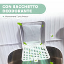 Lettiera Chiusa per Gatti a 2 Porte 40,5x52,5x42,5 cm con Vassoio Estraibile Paletta e Filtri Verde e Bianco   