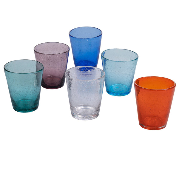 acquista Set 6 Infinito Cancun Wassergläser aus Glas Villa d'Este Home Tivoli 6 verschiedene Farben
