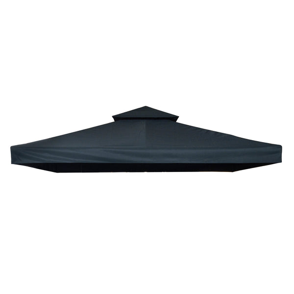 Tetto di Ricambio per Gazebo 3x3m a 2 Livelli e Resistente ai Raggi UV Grigio Antracite sconto