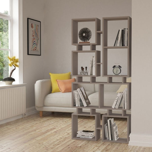 sconto Libreria bifacciale 79x166,5 cm Rail tortora