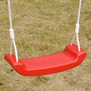Altalena Doppia Altalena da Giardino 239x156x180 cm per Bambini 3+ Anni in Metallo e PE Verde Rosso      